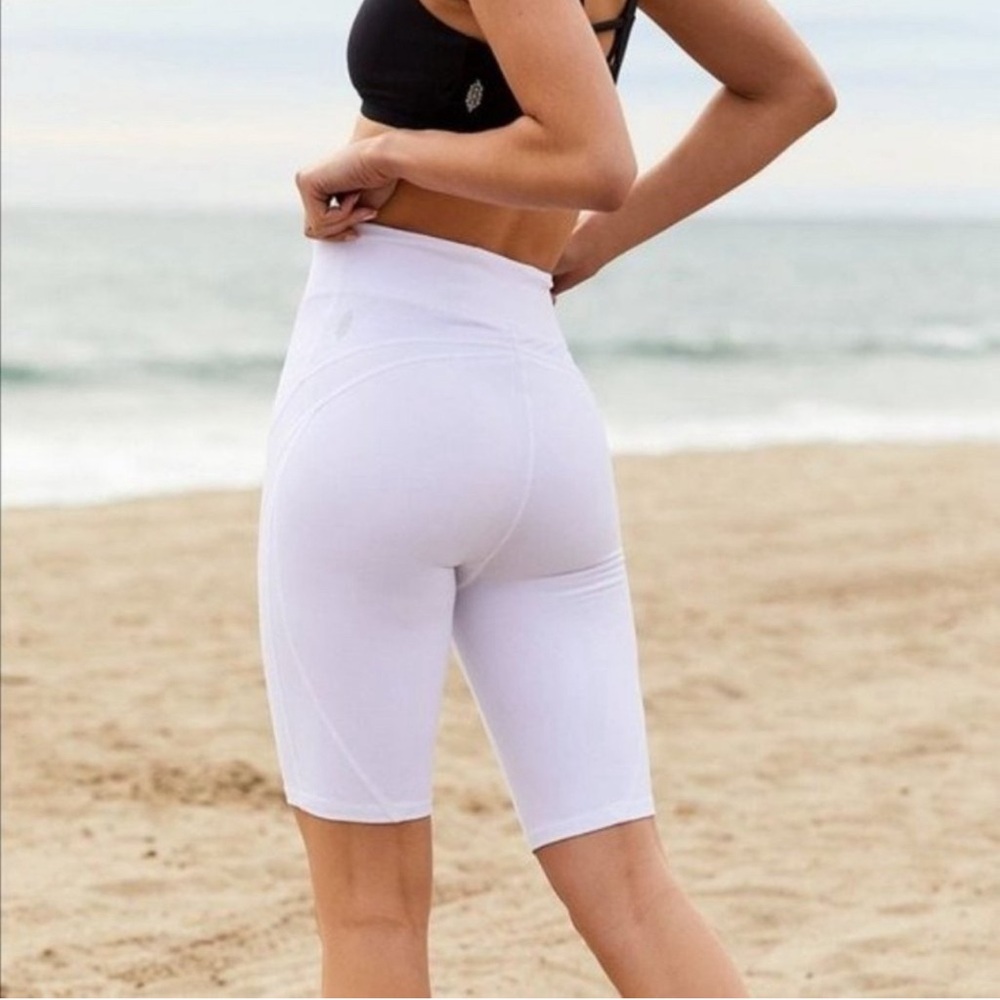 Free People Movement White High Rise Biker
Baby Shorts